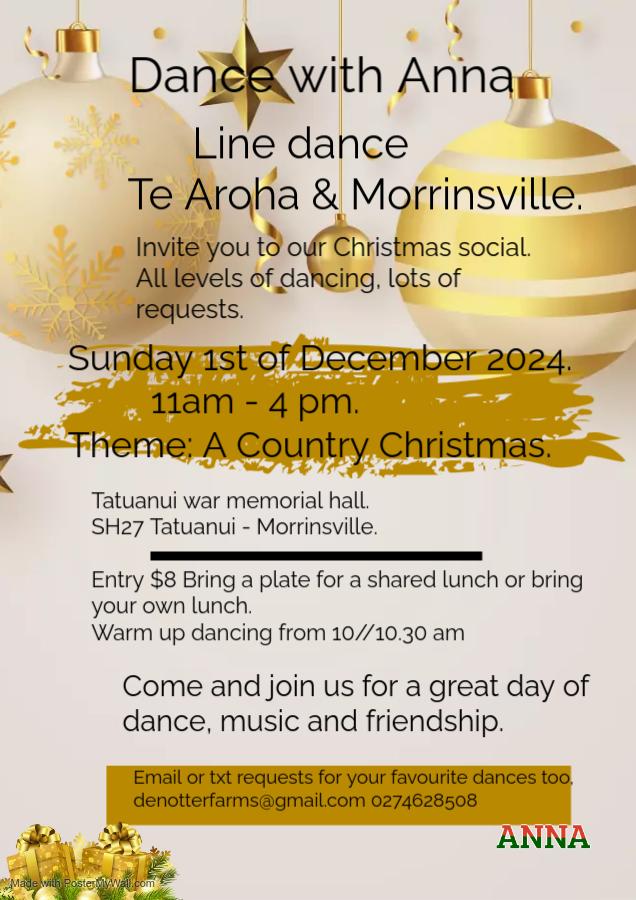 Dance with Anna line dance Te Aroha & Morrinsville